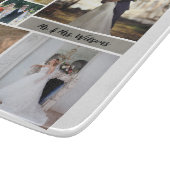 自分の7枚の写真のコラージュを結婚作成する カッティングボード (角)