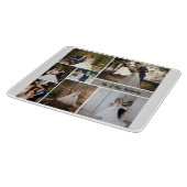 自分の7枚の写真のコラージュを結婚作成する カッティングボード (角)