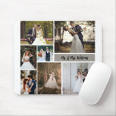 自分の7枚の写真のコラージュを結婚作成する マウスパッド (マウス)