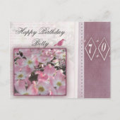 自分の70歳のパーソナライズされた誕生日を作成する ポストカード (正面)