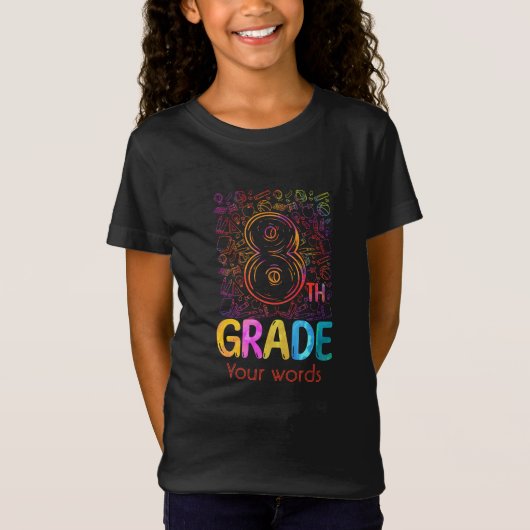 自分の8年生カラフルを作成 Tシャツ (正面)