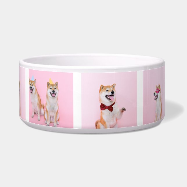 自分の8枚の写真を作成パーソナライズされた ボウル (右)