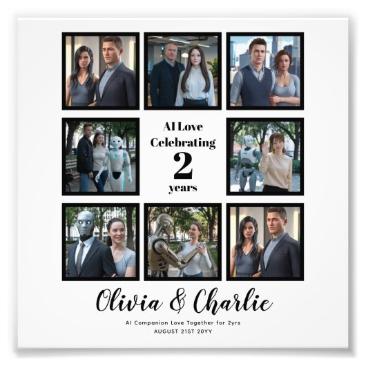 自分の❤️チャットボットが好き自分の写真を作成 フォトプリント            (正面)