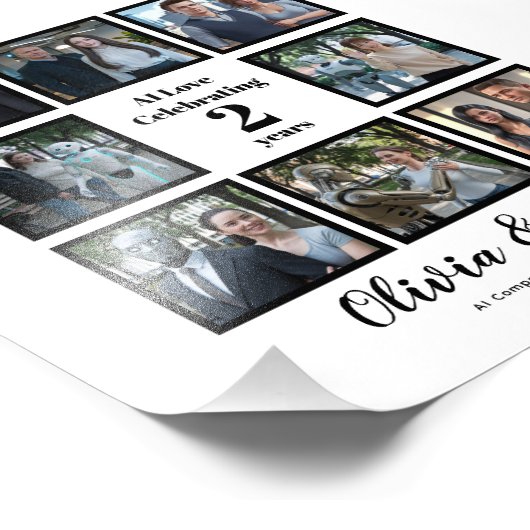 自分の❤️チャットボットが好き自分の写真を作成 フォトプリント (角)