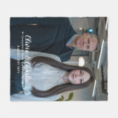 自分の❤️チャットボットが好き自分の写真を作成 フリースブランケット (正面(横))