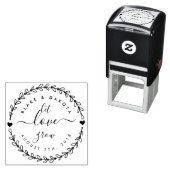 自分の「愛を育てよう」の日結婚付を作る セルフインキングスタンプ (インサイチュ)