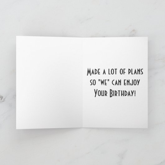 「自分の」誕生日 カード (内部)