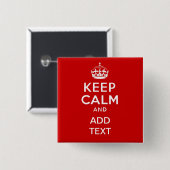 自分の「Calm and on保」クラウンレッドを作成 缶バッジ (正面&裏面)