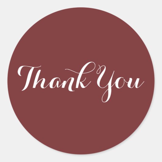 自分のBurgundyを作成ありがとう ラウンドシール (正面)
