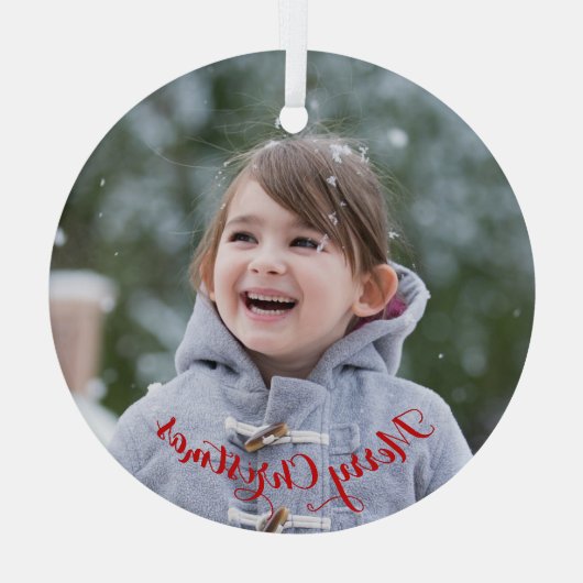 自分のDIYラウンドフォトクリスマスホリデーを作成 ガラスオーナメント (裏面)