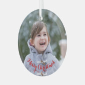 自分のDIYラウンドフォトクリスマスホリデーを作成 ガラスオーナメント (正面左)