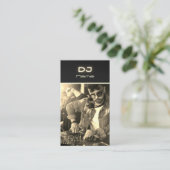 自分のDJフォトテクノ金ゴールド名刺 名刺 (スタンド正面)