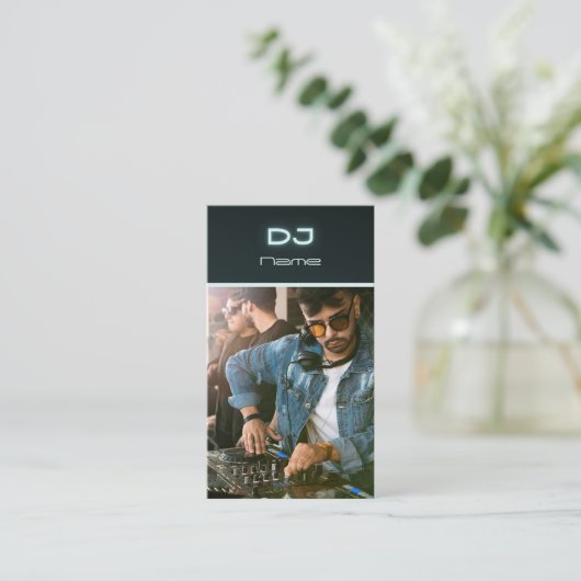 自分のDJ写真名刺 名刺 (スタンド正面)