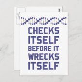 自分のDNA遺伝学を壊す前に自分をチェックしなさい ポストカード (正面/裏面)