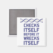 自分のDNA遺伝学を壊す前に自分をチェックしなさい マグネット (正面/裏面)