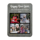 自分のHappy新年の家族の写真を作成する マグネット (縦)