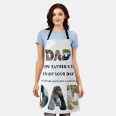 自分のHappy父親の日6写真コラージュを作成 エプロン (着用した状態)