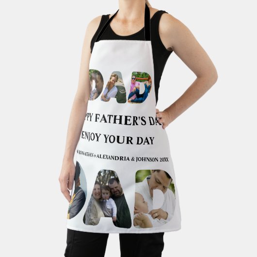 自分のHappy父親の日6写真コラージュを作成 エプロン (インサイチュ)