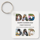 自分のHappy父親の日6写真コラージュを作成 キーホルダー (正面)