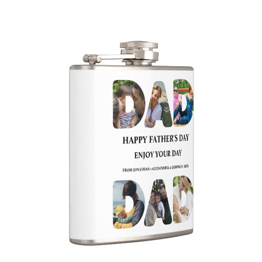 自分のHappy父親の日6写真コラージュを作成 フラスク (右)