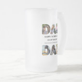 自分のHappy父親の日6写真コラージュを作成 フロストグラスビールジョッキ (正面右)