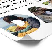 自分のHappy父親の日6写真コラージュを作成 ポスター (角)