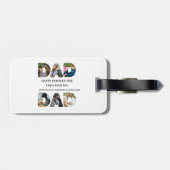 自分のHappy父親の日6写真コラージュを作成 ラゲッジタグ (裏面横)