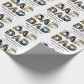 自分のHappy父親の日6写真コラージュを作成 ラッピングペーパー (角)