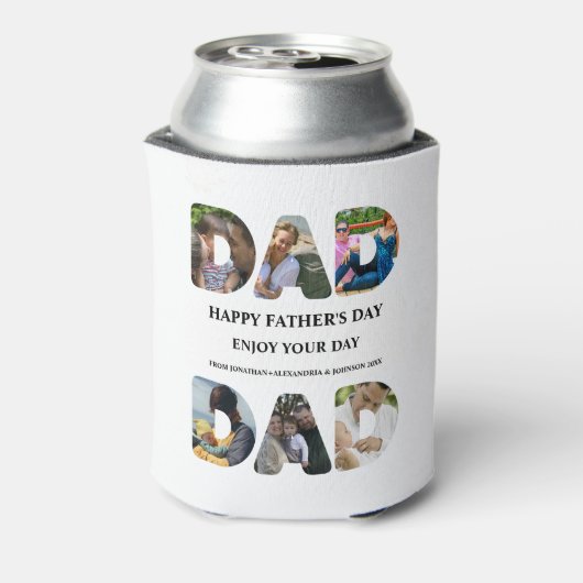 自分のHappy父親の日6写真コラージュを作成 缶クーラー (缶裏面)