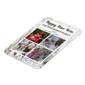 自分のHappy New Yearフォトコラージュを作成 マグネット (左側)