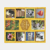 自分のInstagram写真を作成する家族の名前ハニー フリースブランケット (正面(横))