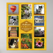 自分のInstagram写真を作成する家族の名前ハニー ポスター (正面)