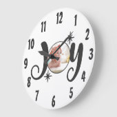 自分のJOY写真を作成 ラージ壁時計 (傾斜)