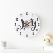 自分のJOY写真を作成 ラージ壁時計 (ホーム)