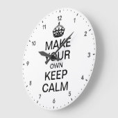 自分のKeep Calm and Carry On時計を作る ラージ壁時計 (傾斜)