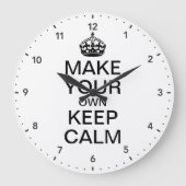 自分のKeep Calm and Carry On時計を作る ラージ壁時計 (正面)