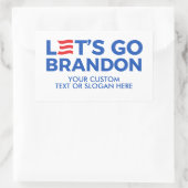 自分のLet's Go Brandon 2024を作成 長方形シール (バッグ)