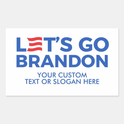 自分のLet's Go Brandon 2024を作成 長方形シール (正面)