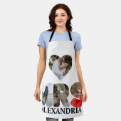 自分のMrとMrsの写真を作成する一致するカップル エプロン (着用した状態)