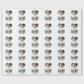 自分のMrとMrsの写真を作成する一致するカップル ラッピングペーパー (フラット)