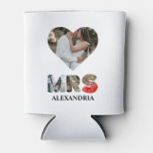 自分のMrとMrsの写真を作成する一致するカップル 缶クーラー (正面)