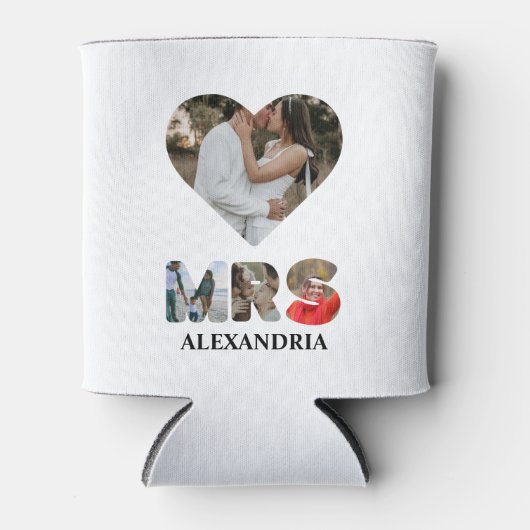 自分のMrとMrsの写真を作成する一致するカップル 缶クーラー (正面)