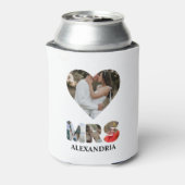 自分のMrとMrsの写真を作成する一致するカップル 缶クーラー (缶裏面)
