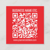 自分のQRコードを瞬時に作成 | 編集可能な赤 エンクロージャーカード (正面)