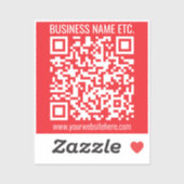 自分のQRコードを瞬時に作成 | 編集可能な赤 シール (シート)