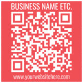 自分のQRコードを瞬時に作成 | 編集可能な赤 シール (正面)