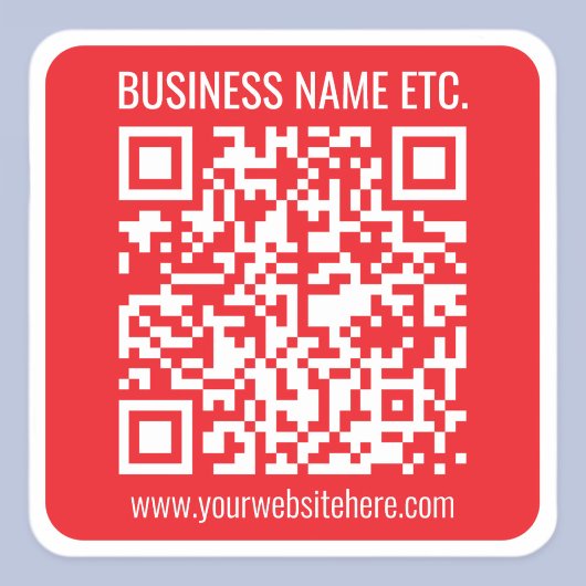 自分のQRコードを瞬時に作成 | 編集可能な赤 スクエアシール