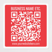 自分のQRコードを瞬時に作成 | 編集可能な赤 ラベル (デザイン1)