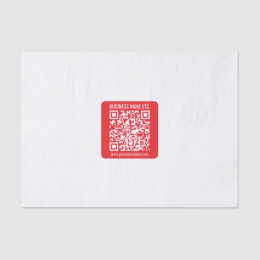 自分のQRコードを瞬時に作成 | 編集可能な赤 薄葉紙 (正面)