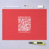 自分のQRコードを瞬時に作成 | 編集可能な赤 薄葉紙 (クラフト)